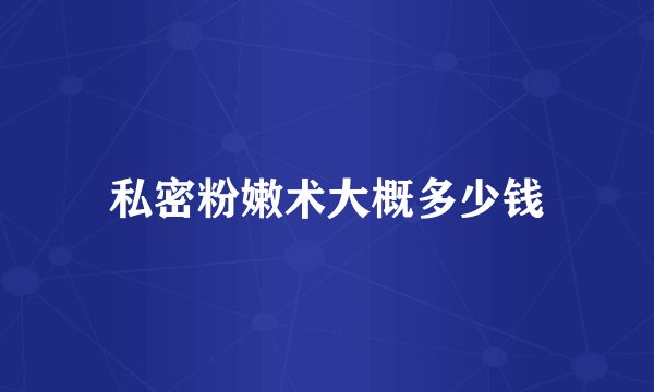 私密粉嫩术大概多少钱
