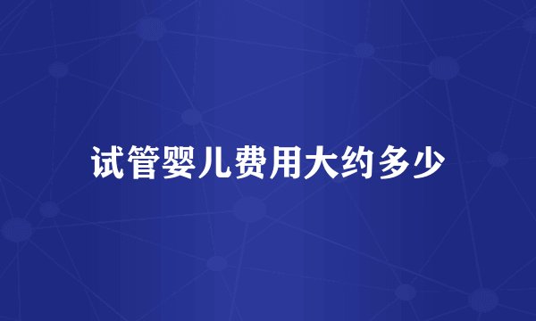 试管婴儿费用大约多少