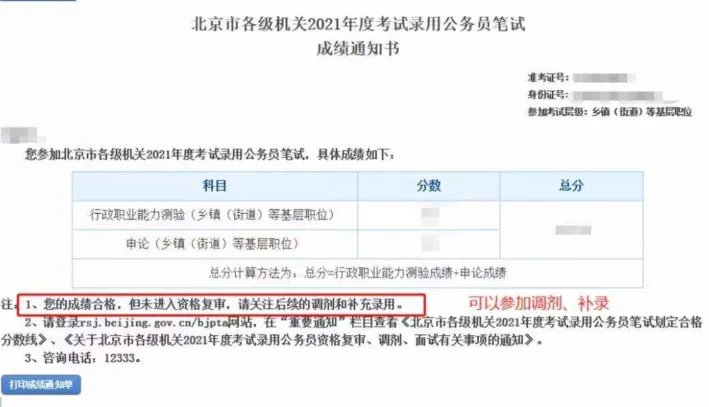 2021北京公务员调剂：怎么确定自己分数能不能调剂
