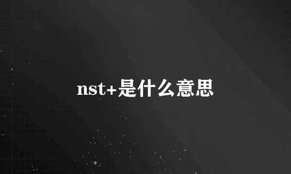 nst+是什么意思