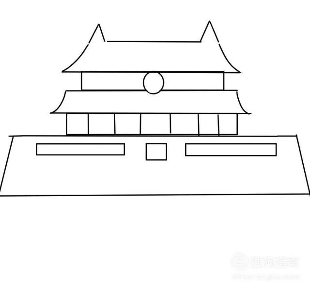 画天安门的简笔画？