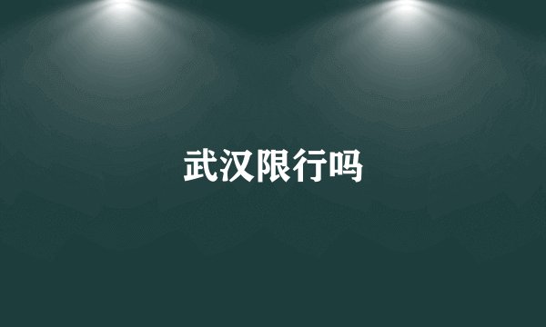 武汉限行吗