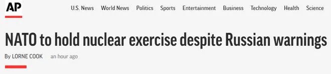 外媒：“不顾俄罗斯警告”， 北约将举行年度例行核威慑力量演习