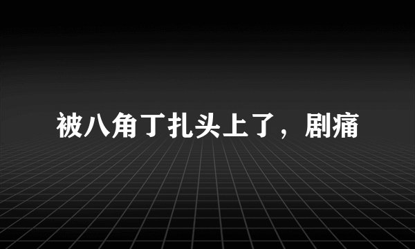 被八角丁扎头上了，剧痛