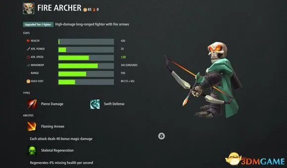 军团战争2初始四大种族兵种图鉴和属性参数一览