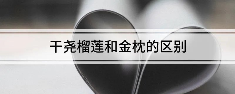 干尧榴莲和金枕的区别