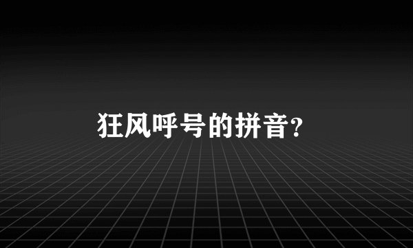 狂风呼号的拼音？