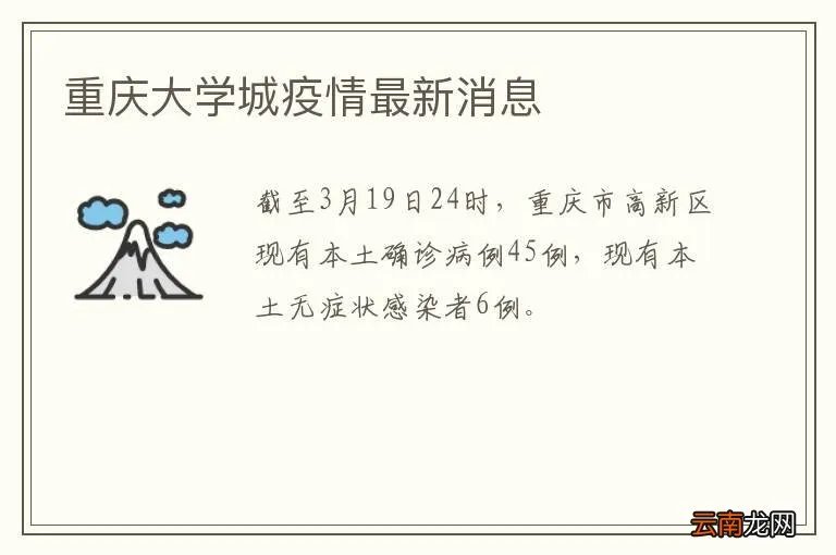 重庆大学城疫情最新消息
