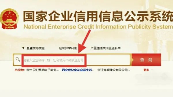 国家企业信用信息查询系统