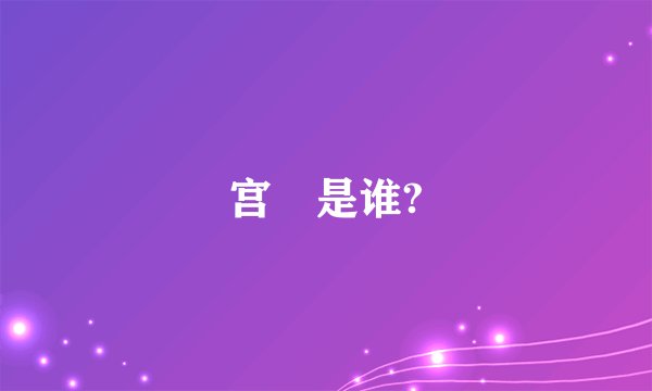 宫洺是谁?