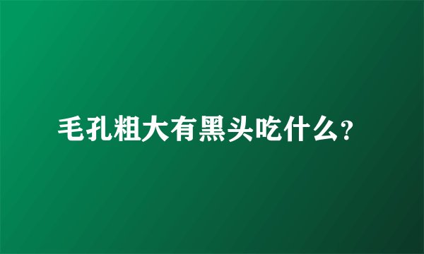 毛孔粗大有黑头吃什么？