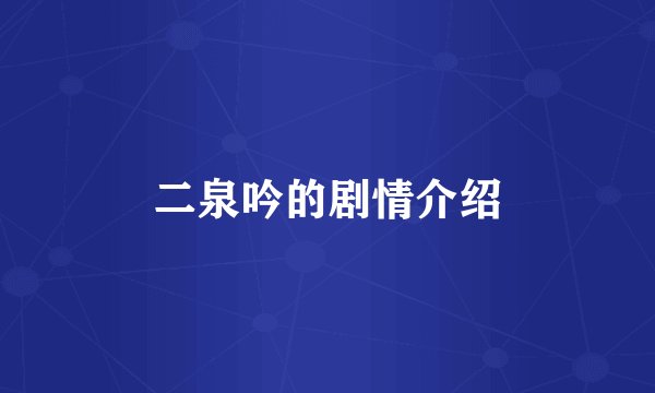 二泉吟的剧情介绍