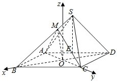 14. 如图,已知在四棱锥S-ABCD中,底面ABCD是边长为2的棱形,∠ABC=60°,侧面SAD为正三角形,侧面SAD⊥底面ABCD,E为线段AD的中点. (Ⅰ)求证:SE⊥底面ABCD; (Ⅱ)求证:二面角A-SB-C为直二面角; (Ⅲ)在侧棱SB上是否存在一点M,使得BD⊥平面MAC?如果存在,求$\frac{BM}{BS}$的值;如果不存在,说明理由.