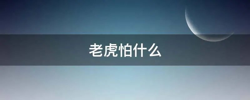 老虎怕什么