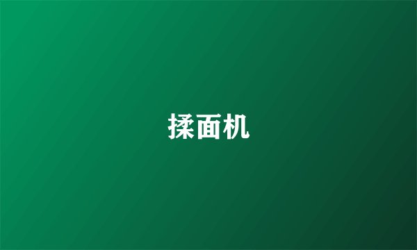 揉面机