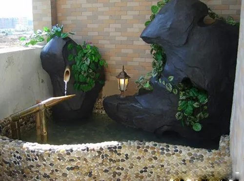 露台鱼池效果图 简易阳台鱼池设计大有学问