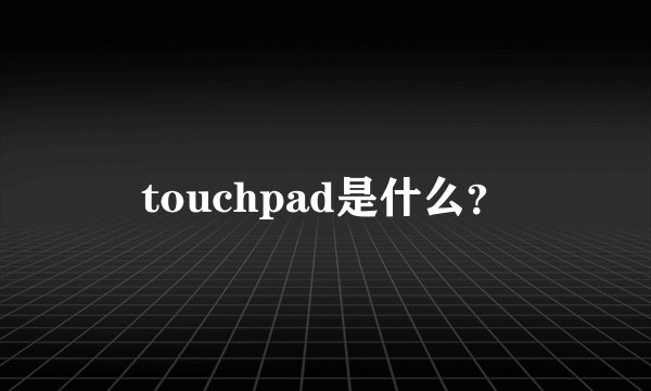touchpad是什么？