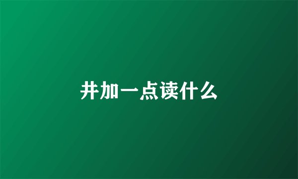 井加一点读什么
